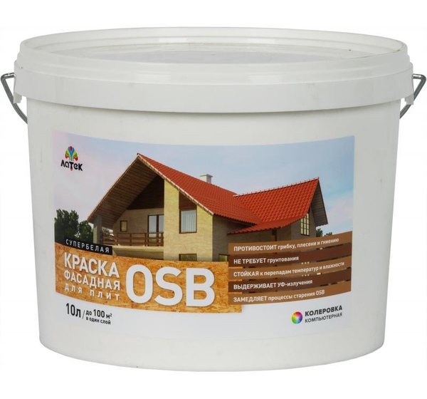 Краска фасадная Латек для OSB 10 л